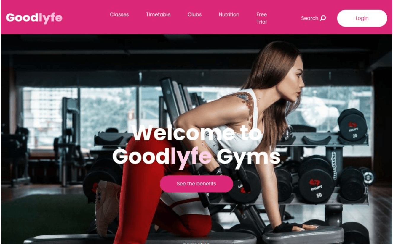 Landing Website for  gym